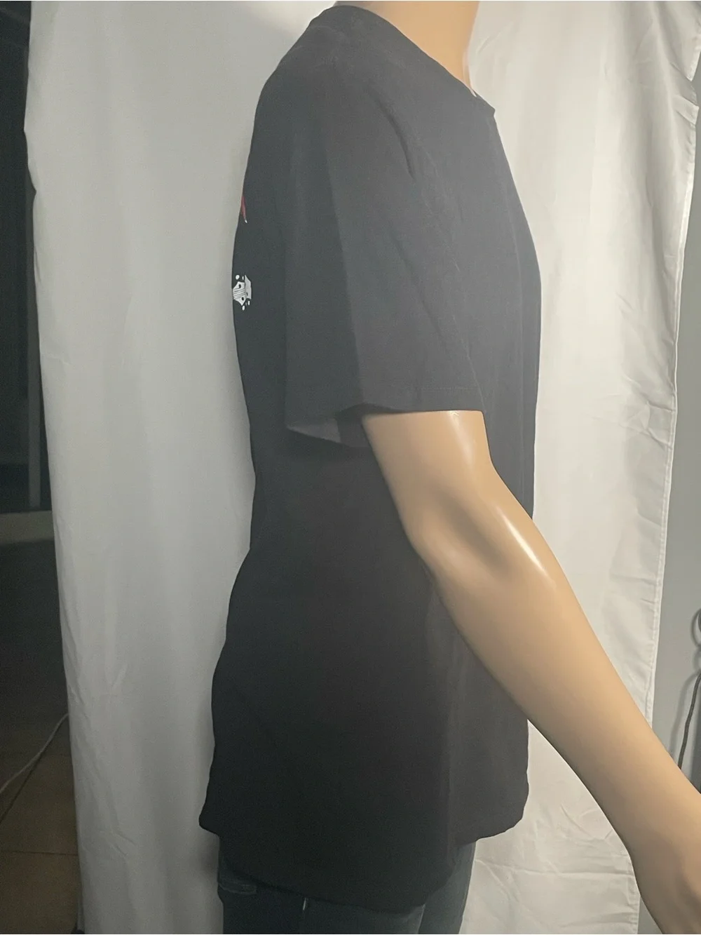 True Religion Black Short Sleeve Tee with Red Logo